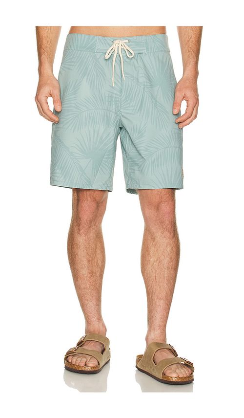 Marine Layer 8 Stretch Board Short in Teal. 30. Also