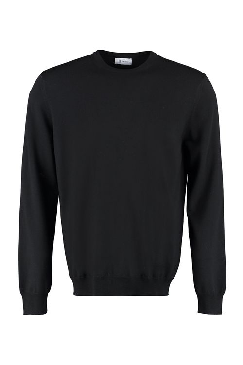 Ribbed Extra-Fine Wool Sweater — Black