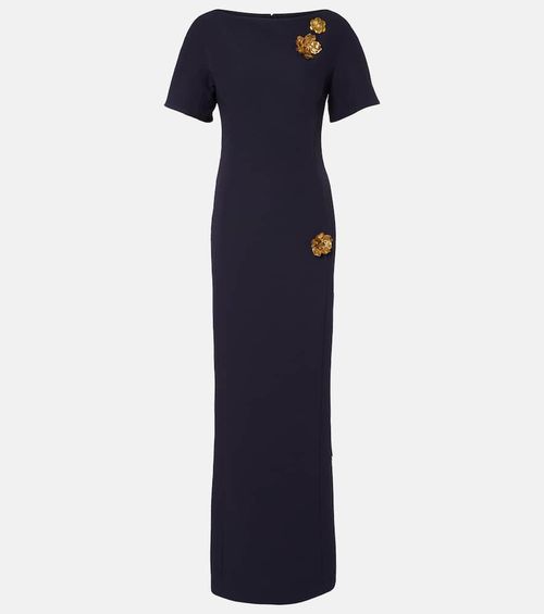 Lacin embellished crêpe gown