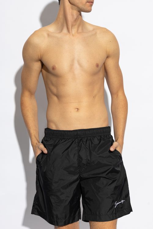 Swim Shorts With Logo, Men's, Black