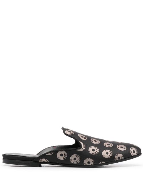 X The Merchant of Florence Emoji mules - Black