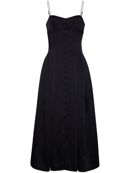 Rickie satin midi dress - Black