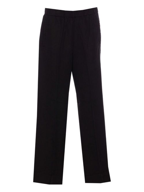 TRUE AVENUE elasticated-waistband trousers - Black