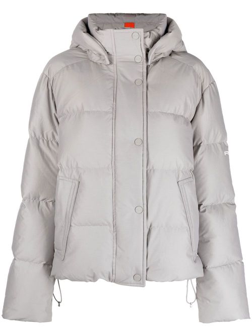 Detachable-hood puffer jacket - Grey