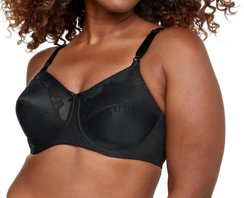 Flower Underwire Bra In Black