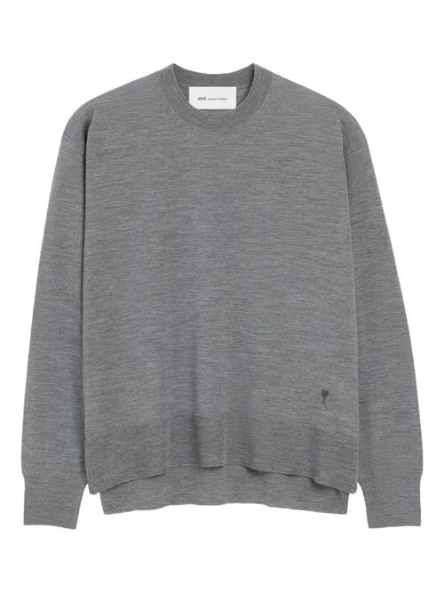 Grey Crew Neck Logo Sweater