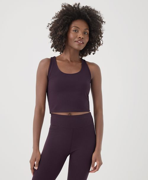 Women's Plum On the Go-To Crop Tank