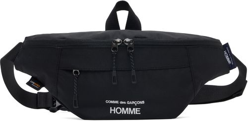 Comme des Garçons Homme Black Cordura Logo Crossbody Bag