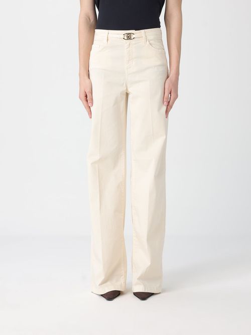 Jeans Woman color Yellow Cream