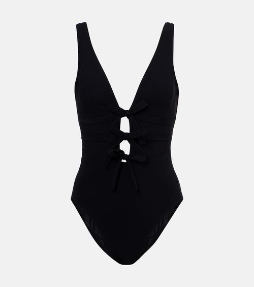 Lenora bow-detail swimsuit