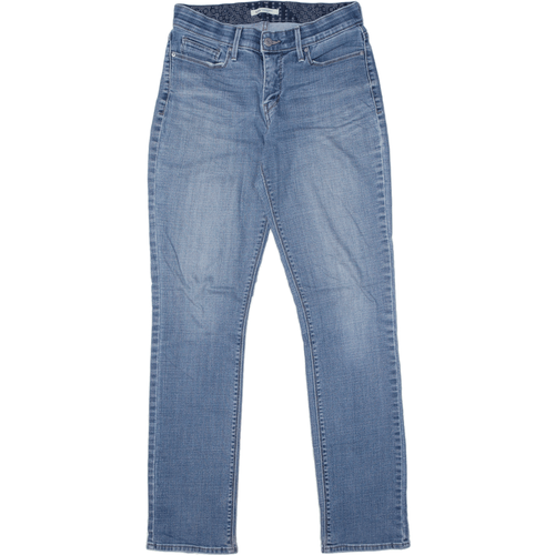LEVI'S 525 Jeans Blue Denim Slim Skinny Stone Wash Womens W
