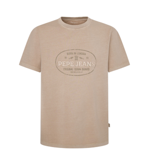 Pepe Jeans for man. PM509621 Ander beige T-shirt (XS), Casual, Short sleeve, Organic Cotton, Sustainable