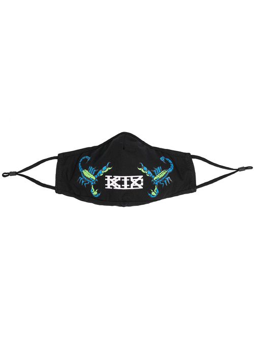 Scorpion-print face mask - Black