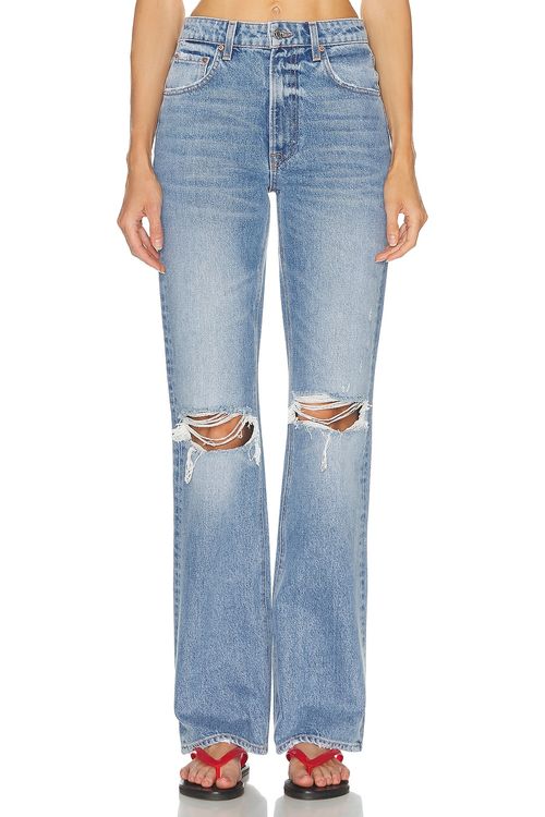 GRLFRND Melanie High Rise Boot in Doheny Dr - Blue. 30 also in