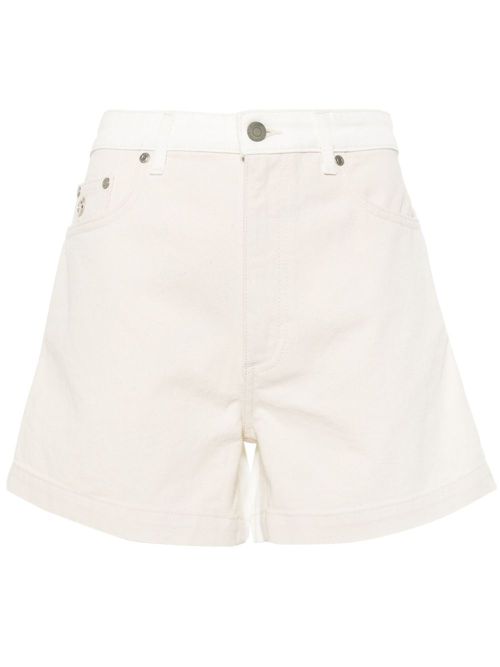 Two-tone denim shorts - Neutrals