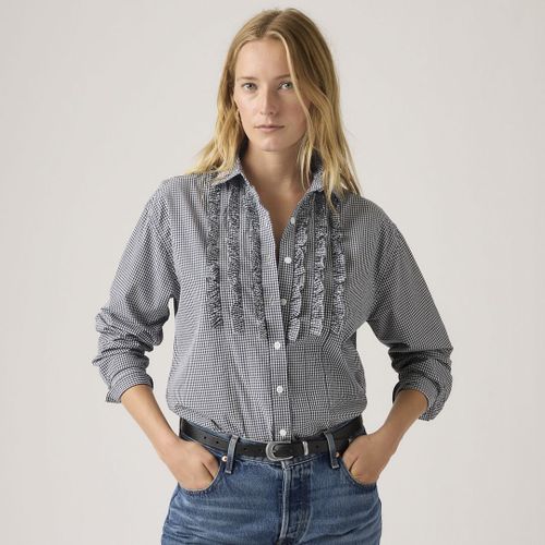 Harlie Novelty Ruffle Boyfriend Shirt