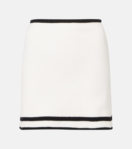 Cotton-blend tweed miniskirt