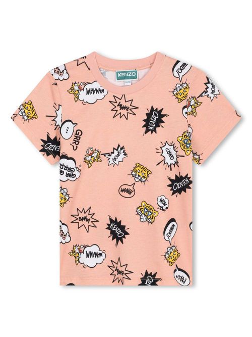 Graphic-print cotton T-shirt - Neutrals