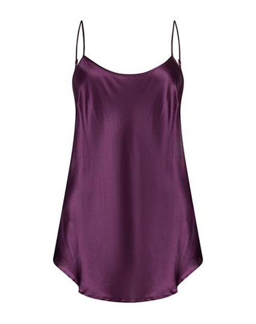 Woman Top Plum Size M Silk, Elastane