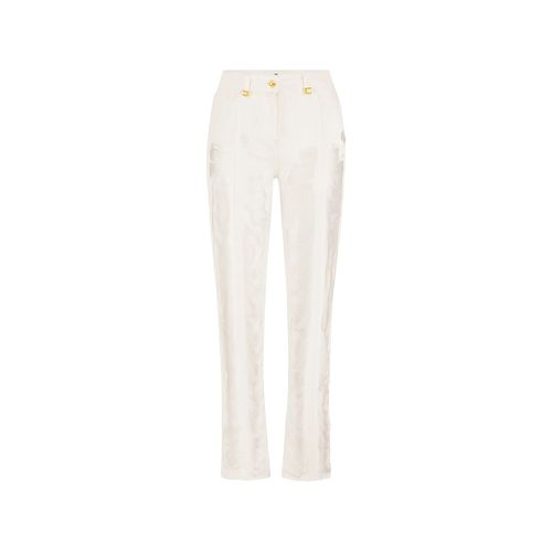 Distressed Fringed Palazzo Jeans