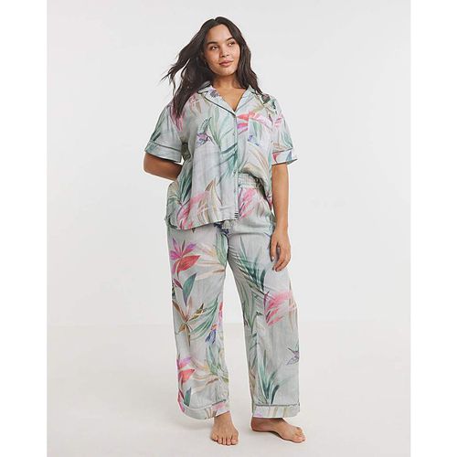 Viscose Linen Blend Revere Pyjama Set