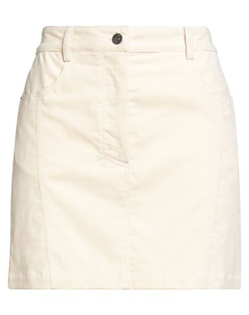 Conscious Woman Mini skirt Cream Size S Cotton, Elastane