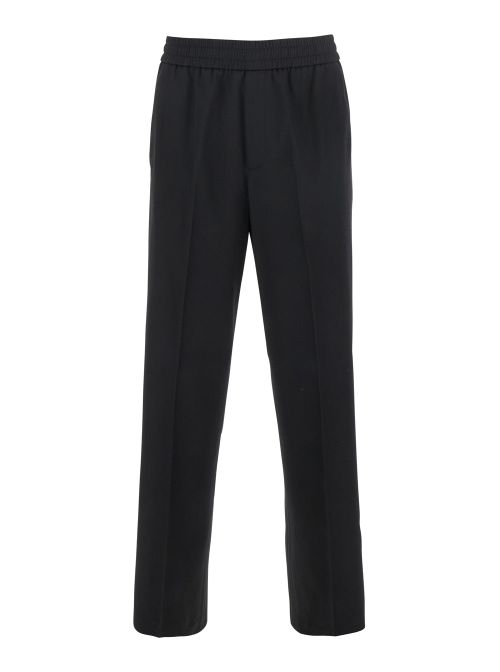Virgin Wool Joggers — Black