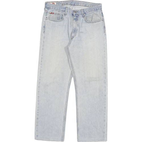 LEE COOPER Mens Blue Regular Straight Denim Cotton Light W32 L29 Zip Closure