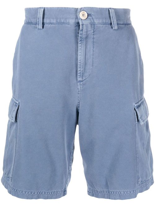Cotton cargo shorts - Blue