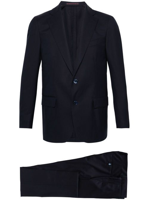 Virgin-wool twill suit - Blue