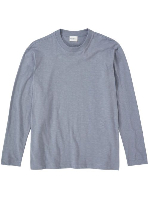 Long-sleeve organic-cotton T-shirt - Blue
