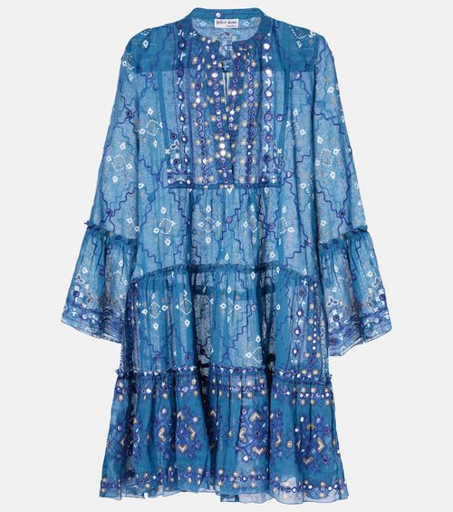 Juliet Dunn Printed cotton minidress