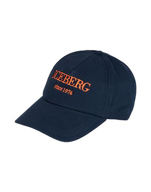 Iceberg Man Hat Midnight blue Size ONESIZE Cotton, Polyester