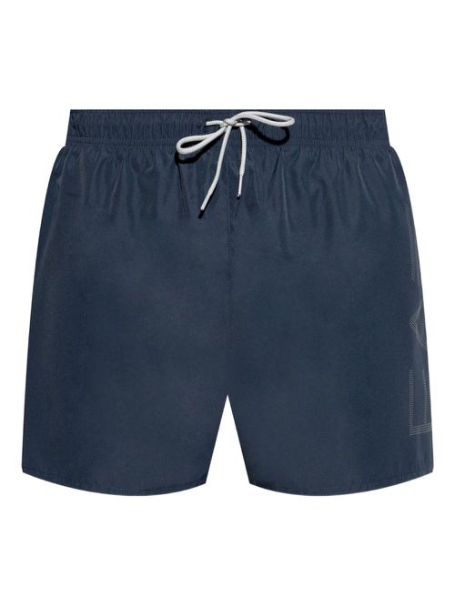 Logo-detail drawstring swim shorts - Blue