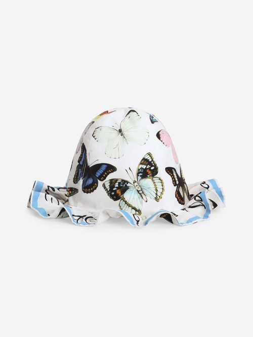 Dolce & Gabbana Baby Girls Butterfly Bucket Hat in Multicolour 3 Mths Multicoloured