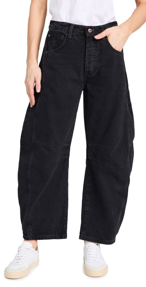 We The Free Good Luck Mid-Rise Barrel Jeans Soundwave