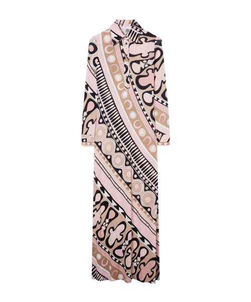 PUCCI Soleil Print Long Shirt Dress
