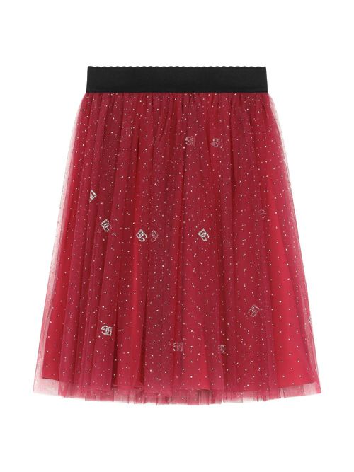 Logo-print skirt - Red