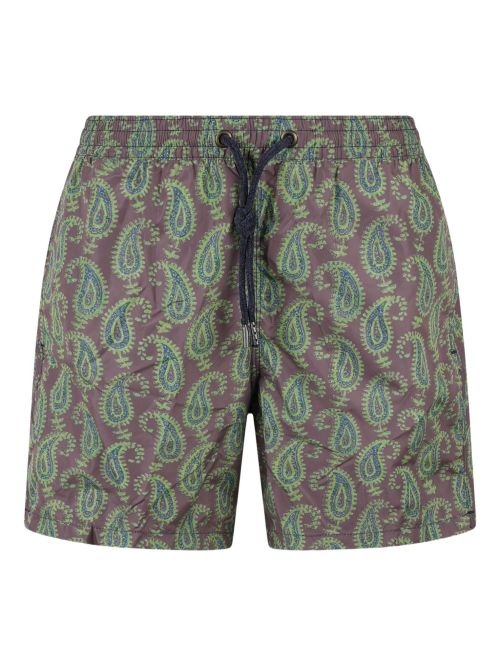 Paisley-print swim shorts - Green