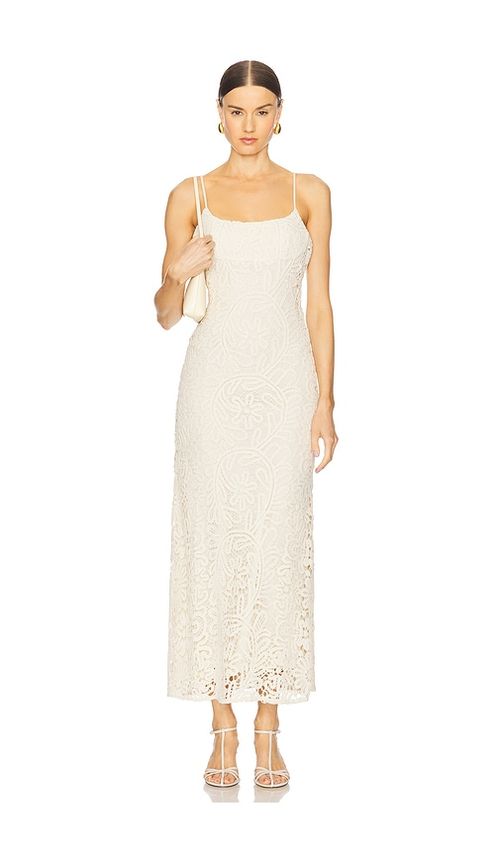 Bardot MITTELLANGES HÄKELKLEID ADONI in Beige. Größe 8. Also in 10, 12, 2