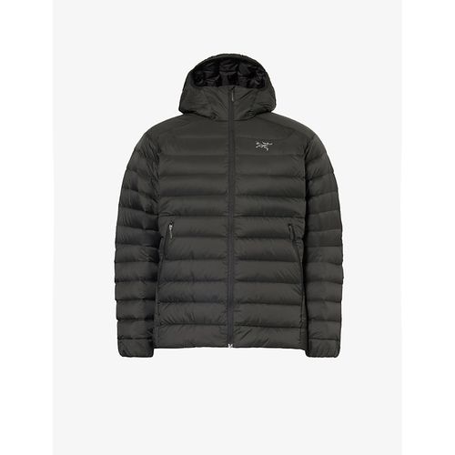 Mens Black Cerium Padded Hooded Shell-down Jacket S