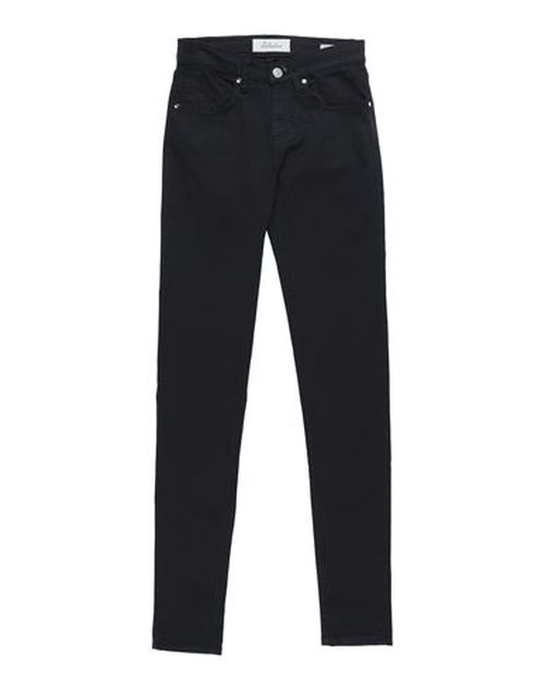 Woman Pants Black Size 24 Cotton, Elastane
