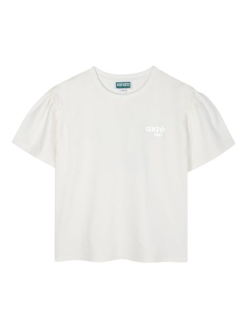 Puff-sleeve T-shirt - White