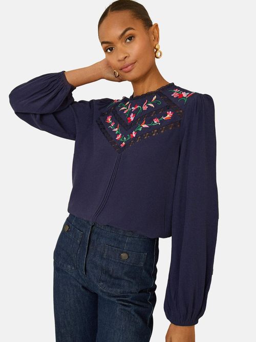 Love & roses Camicia da donna navy / verde / rosa / rosso