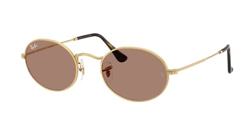 Ray-Ban RB3547 Oval 001/1A Men's Sunglasses Gold Size 51