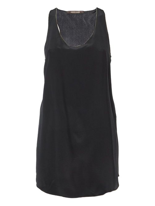 Pre-owned sleeveless satin top - Black