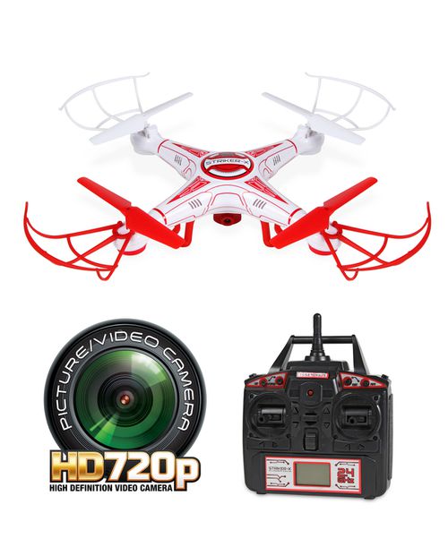 Striker-x Hd Camera Drone 2.4GHz 4.5CH Hd Picture/Video Camera Rc Quadcopter - White