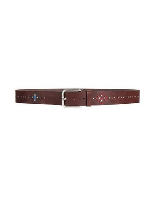 Man Belt Brown Size 42 Leather