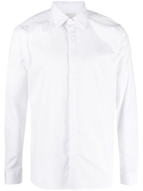 Classic-collar cotton shirt - White