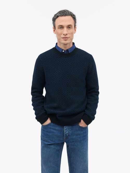 Tiger of Sweden Nyle RWS Jacquard-Pullover, Light Ink, L für Männer